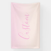 Jouw tekst | Elegant Script & Zachte Blush Roze Om Spandoek (Verticaal)