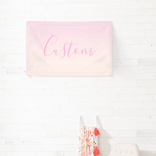 Jouw tekst   Elegant Script & Zachte Blush Roze Om Spandoek