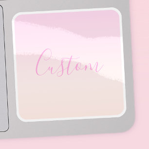 Jouw tekst Elegant Script & Zachte Blush Roze Om Sticker