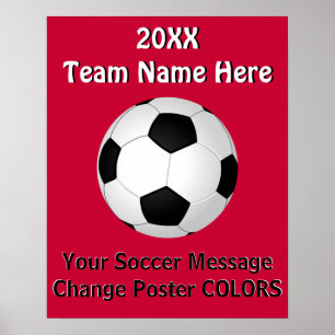 Jouw tekst- en COLORSVoetbalPosters Poster