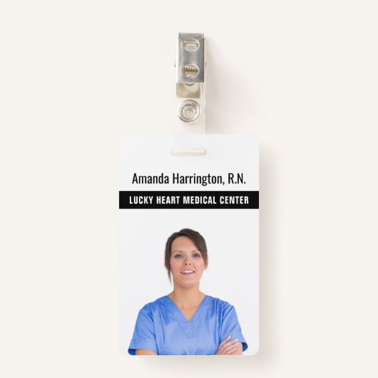 JOUW TEKST- en FOTO-badjes Badge (Voorkant met clip)