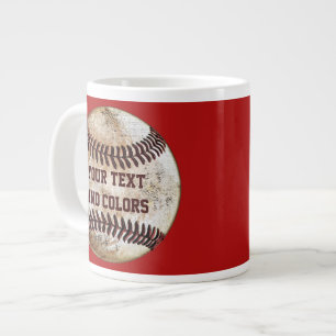 Jouw tekst en kleuren Cool honkbal mokken