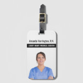 JOUW TEKST & FOTO BAGAGELABEL (Voorkant (verticaal))