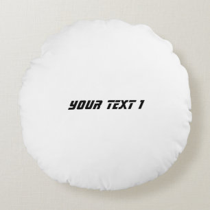 Jouw tekst Gedrukt Home Decor Gooi-Kussens Poufs Rond Kussen