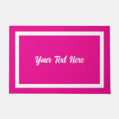 Jouw tekst Here Script Modern Doormat Pink Deurmat (Voorkant)