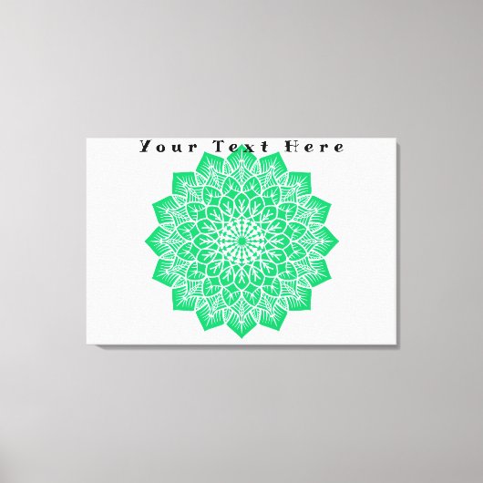 Jouw tekst Hier Custom Art Stretched Canvas Print (Voorkant)