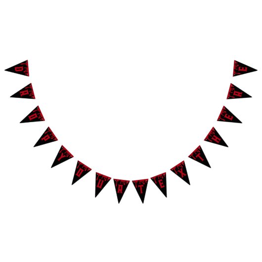 Jouw tekst Hier Rood Zwart Druppelend Bloed Hallow Vlaggetjes (Alle)