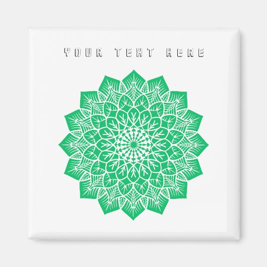 Jouw tekst Hier Tekst Afbeelding Groene Kunst Home Magneet (Voorkant)