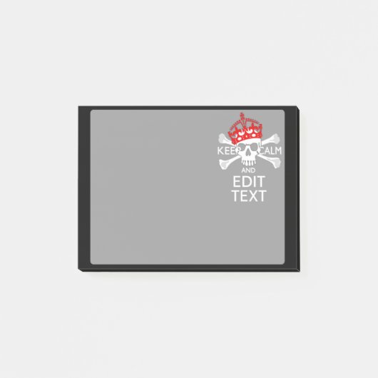 jouw tekst Houd kalm rode kroonbeenderen Post-it® Notes (Voorkant)