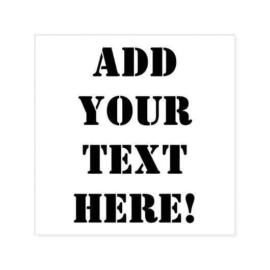 Jouw tekst in Stencil Zelfinktende Stempel (Design)