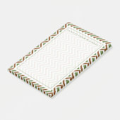 Jouw tekst | Khaki Chevron Post-it® Notes (Schuin)