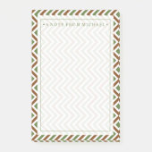 Jouw tekst | Khaki Chevron Post-it® Notes (Voorkant)