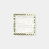 Jouw tekst | Khaki Chevron Post-it® Notes (Voorkant)