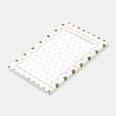 Jouw tekst | Khaki Polka Dots Post-it® Notes (Schuin)