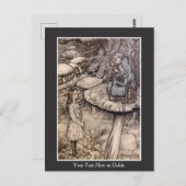 Jouw tekst/Kleur Alice met Caterstyle Rackham Art Briefkaart (Voorkant / Achterkant)