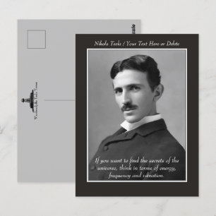 Jouw tekst/kleureninventarisatie Nikola Tesla Foto Briefkaart