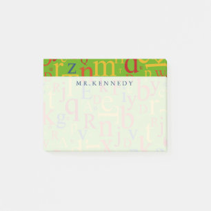 Jouw tekst Kleurrijk Alfabet Post-it® Notes
