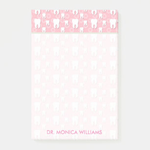 Jouw tekst Leuke Roze Tanden Post-it® Notes
