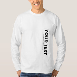 Jouw tekst Naam Upload foto Mannen Modern Elegant T-shirt