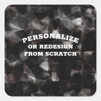 Jouw tekst of ontwerp hier - Creëer een aangepast  Vierkante Sticker