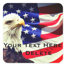 Jouw tekst Old Glory & Bald Eagle USA Flag Patriot