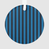 Jouw tekst op "Keep Calm Blue Stripes" Ornament (achterkant)