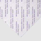 Jouw tekst Pattern All Over Print Zwart/Wit Tissuepapier (Detail)