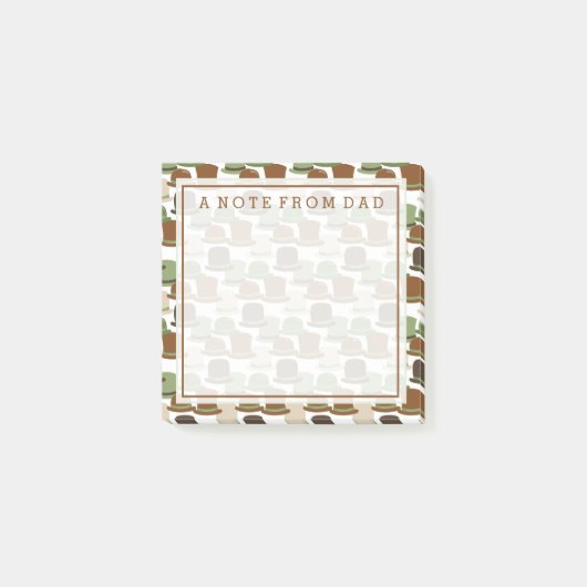 Jouw tekst | Petten van Khaki Bowler Post-it® Notes (Voorkant)