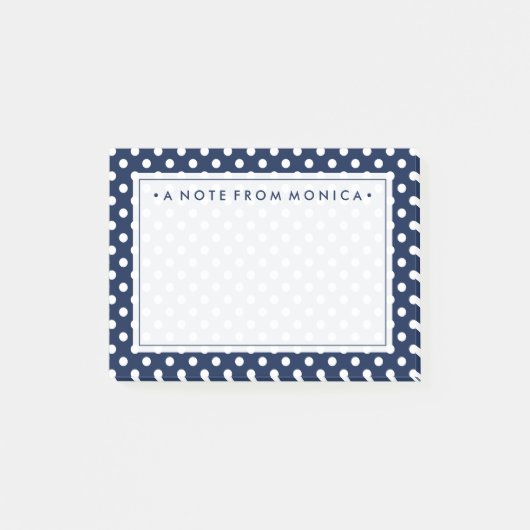 Jouw tekst | Polka Dot Pattern Post-it® Notes (Voorkant)
