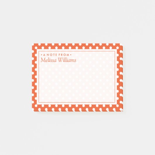 Jouw tekst | Polka Dot Pattern Post-it® Notes (Voorkant)