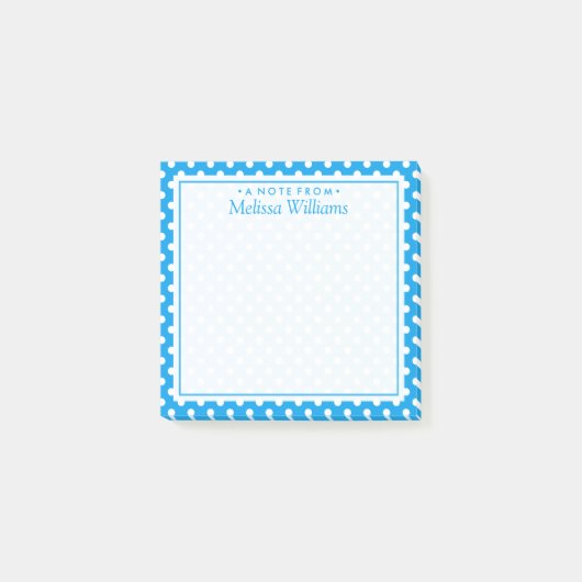 Jouw tekst | Polka Dot Pattern Post-it® Notes (Voorkant)