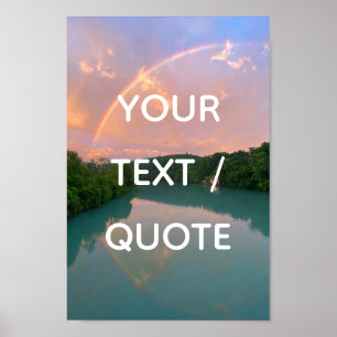 JOUW TEKST/QUOTE DOUANE PERSONALIZE SUNSET LADING POSTER