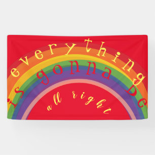 "Jouw tekst" Rainbow Banner