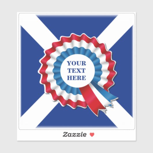 Jouw tekst Rosette Contour Sticker (Vel)