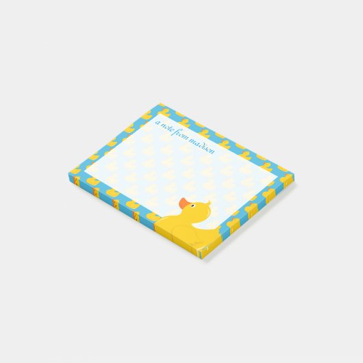 Jouw tekst | Rubber Ducky Post-it® Notes (Schuin)