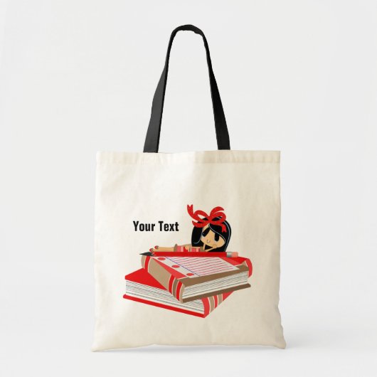 Jouw tekst School Budget Tas (Voorkant)
