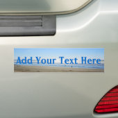 Jouw tekst-strandbumpersticker toevoegen bumpersticker (Op auto)