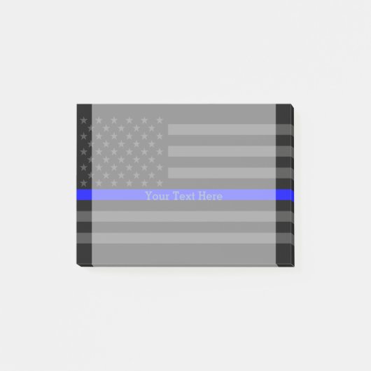 Jouw tekst Thin Blue Line VS vlag Post-it® Notes (Voorkant)