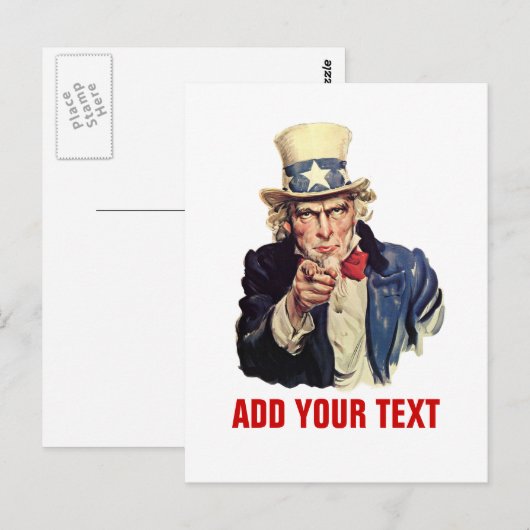 Jouw tekst toevoegen briefkaart (Voorkant / Achterkant)