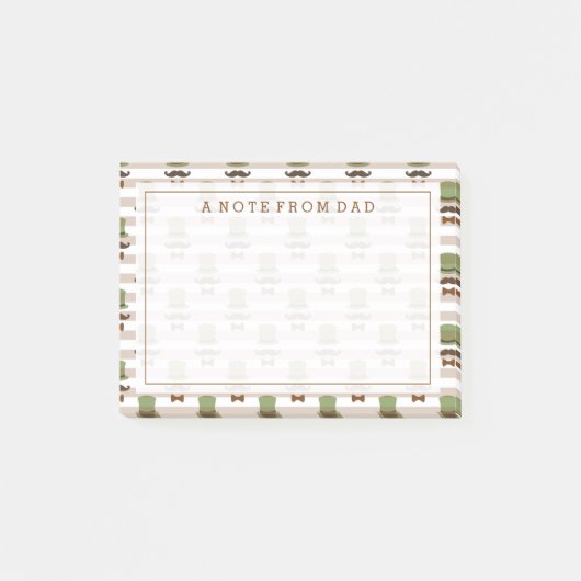 Jouw tekst | Top Hat Mustache Post-it® Notes (Voorkant)