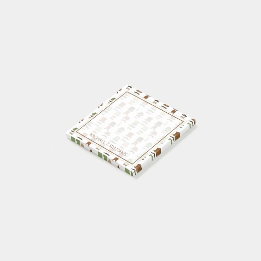 Jouw tekst | Top Hat Mustache Post-it® Notes (Schuin)