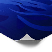 Jouw tekst voor "Keep Calm on Blue Racing Flames" Poster (Hoek)