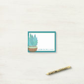 Jouw tekst | Waterverf Succulente Cactus Post-it® Notes (Op bureau)