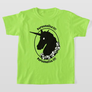 JOUW TEKST Zombie Unicorn T-Shirt