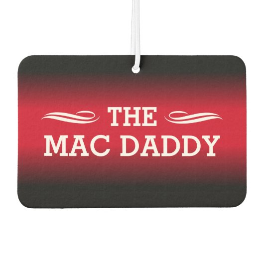 (JOUW TEKST) - Zwarte en rode gradiënt Luchtverfrisser (Voorkant)