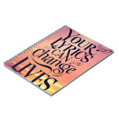 Jouw teksten kunnen levens veranderen notitieboek (Linkerzijde)