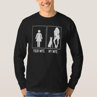 Jouw vrouw mijn vrouw Belgische Malinois voor de m T-shirt