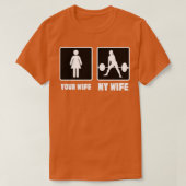 Jouw vrouw Mijn vrouw Bodybuilder T-shirt (Design voorkant)