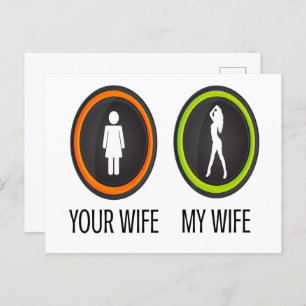 Jouw vrouw mijn vrouw briefkaart