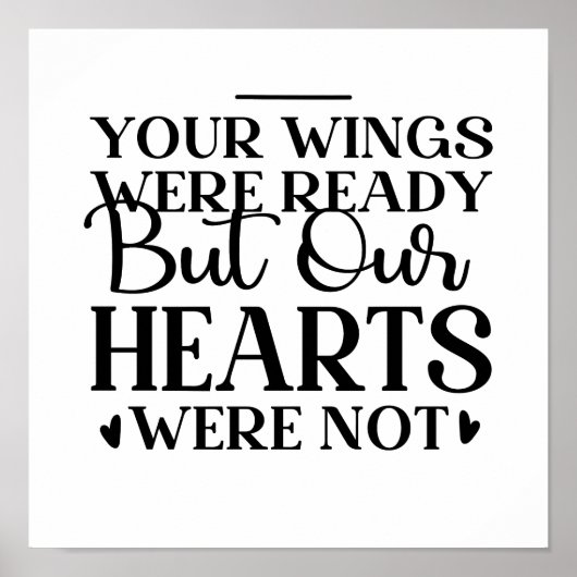 Jouw wensen waren klaar, maar onze harten waren er poster (Voorkant)